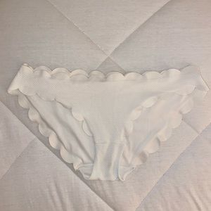 White Scalloped Bikini Bottoms